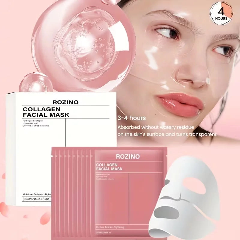Rozino Bio-Collagen Mask Set 10 Pieces Hydration And Glow