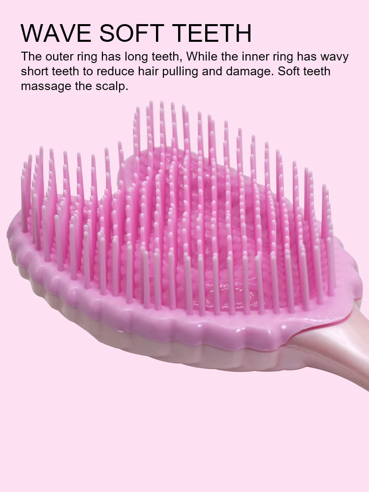 Professional Mini Angel Detangling Hairbrush Anti Static Hair Comb