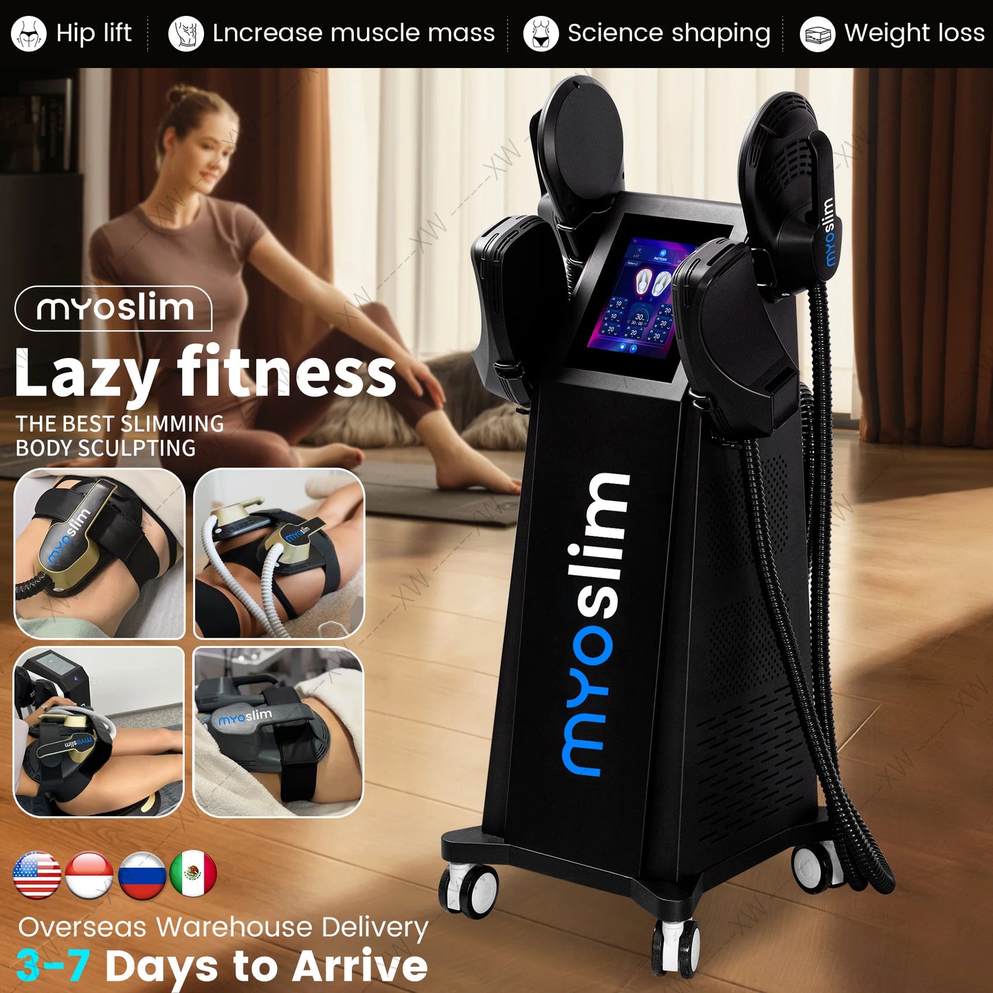 MYOSLIM EMS Radio Frequency Body Sculpting Device For Fat Reduction