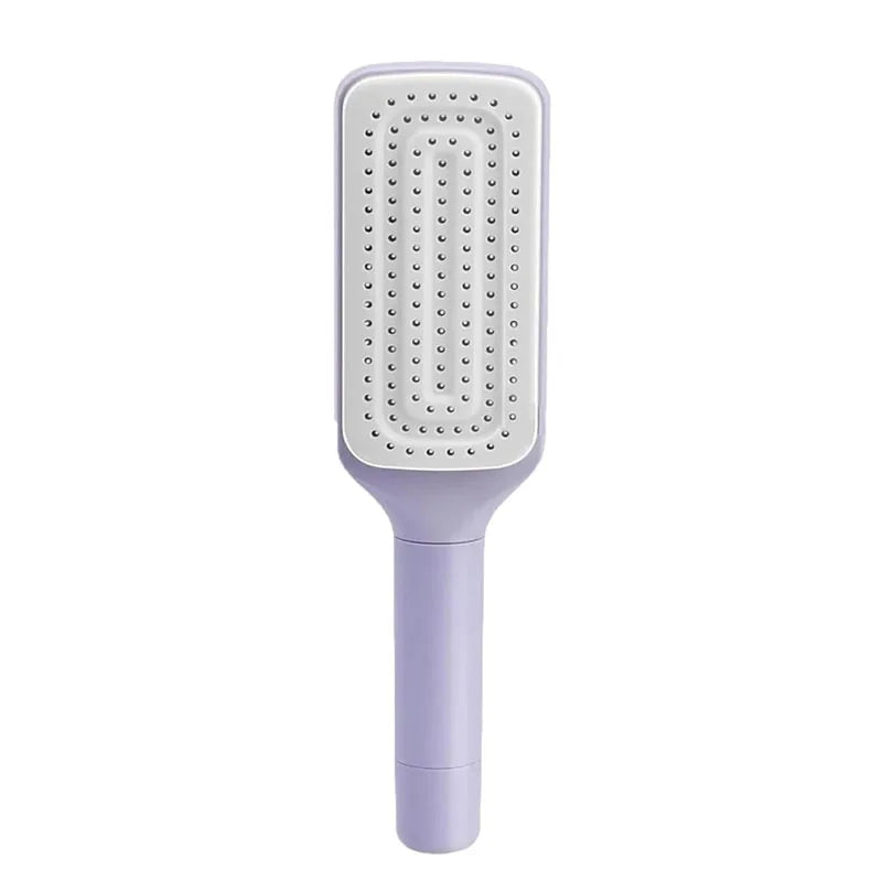 Self Cleaning Rotatable Hair Brush With Air Cushion Massage Comb