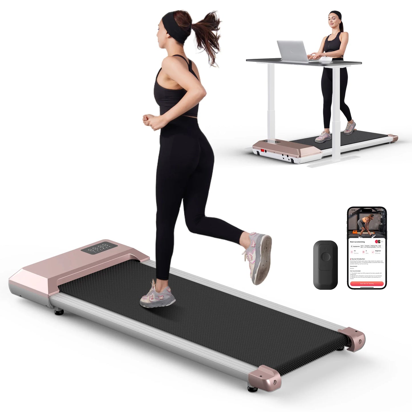 Superun 2in1 Treadmill for Home Fitness, 2.5HP, LCD Data Display