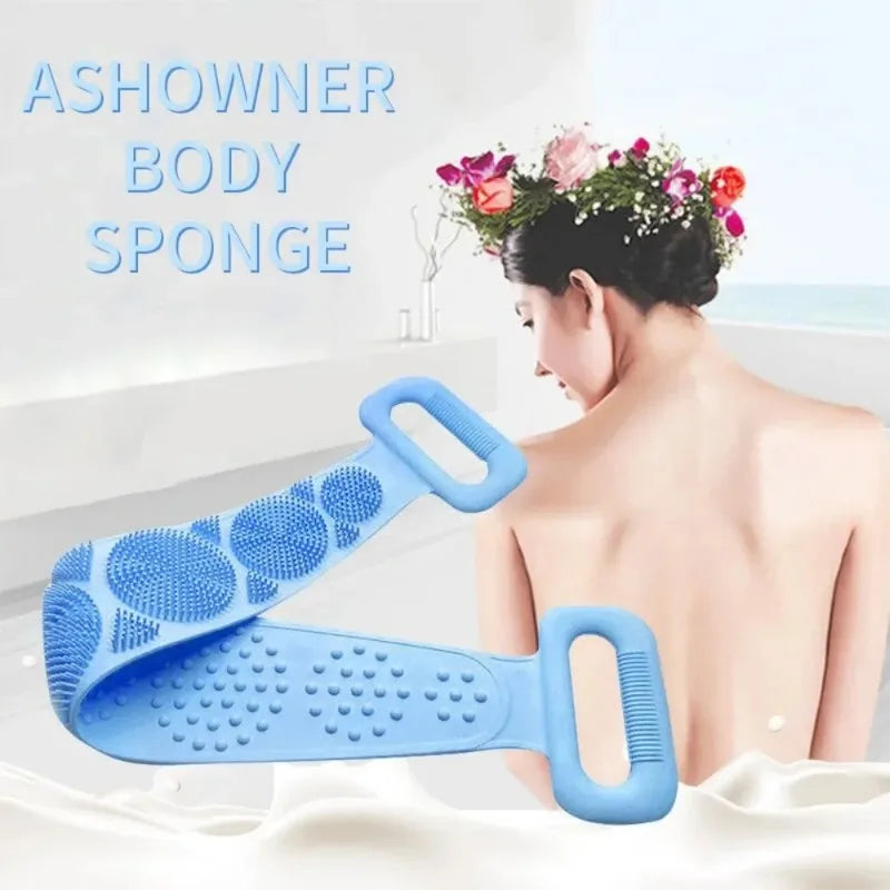 Silicone Back Scrubber Massage Sponge Bath Brush Exfoliating