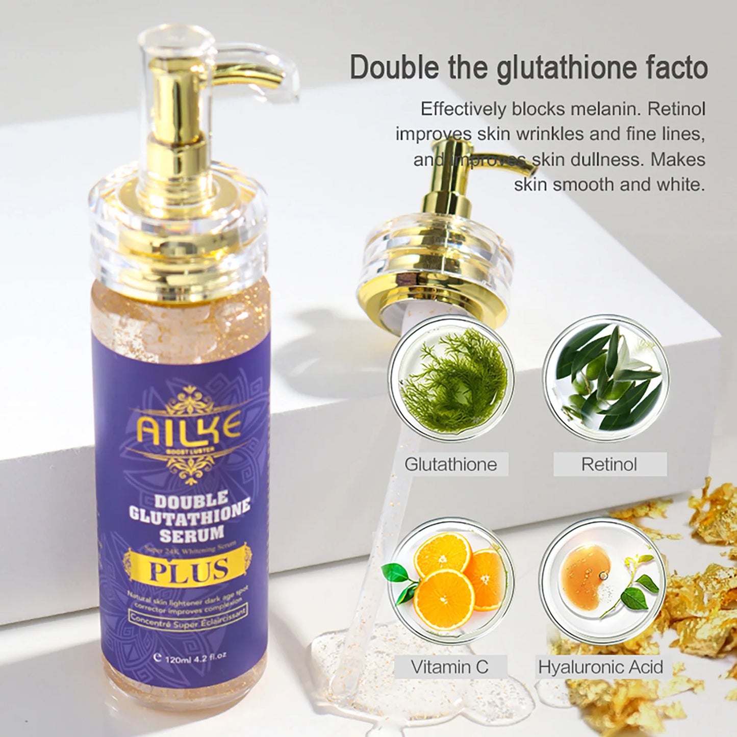 AILKE Glutathione Plus Whitening Skincare Set For Even Tone