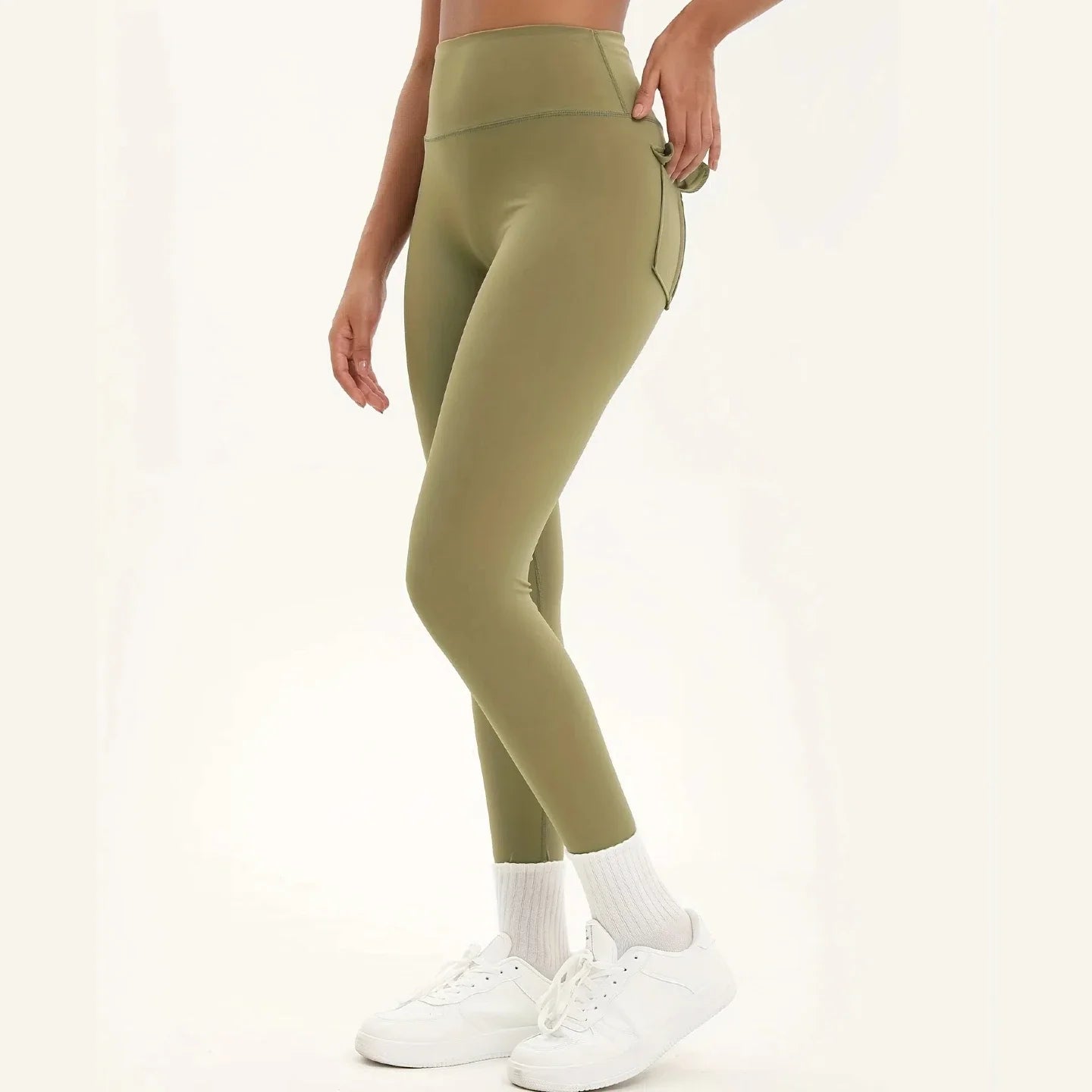 Women's High-Waist Leggings With Phone Pocket 4-Way Stretch Tummy Control