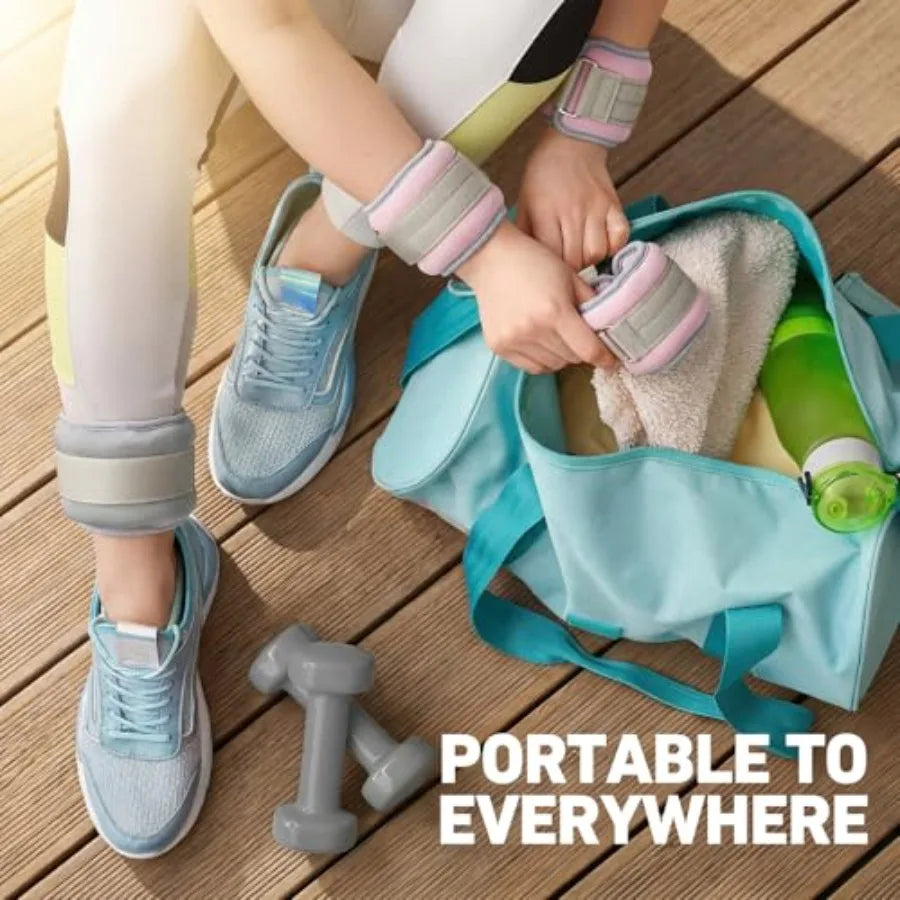 Adjustable Ankle Weight Set For Strength Training And Fitness