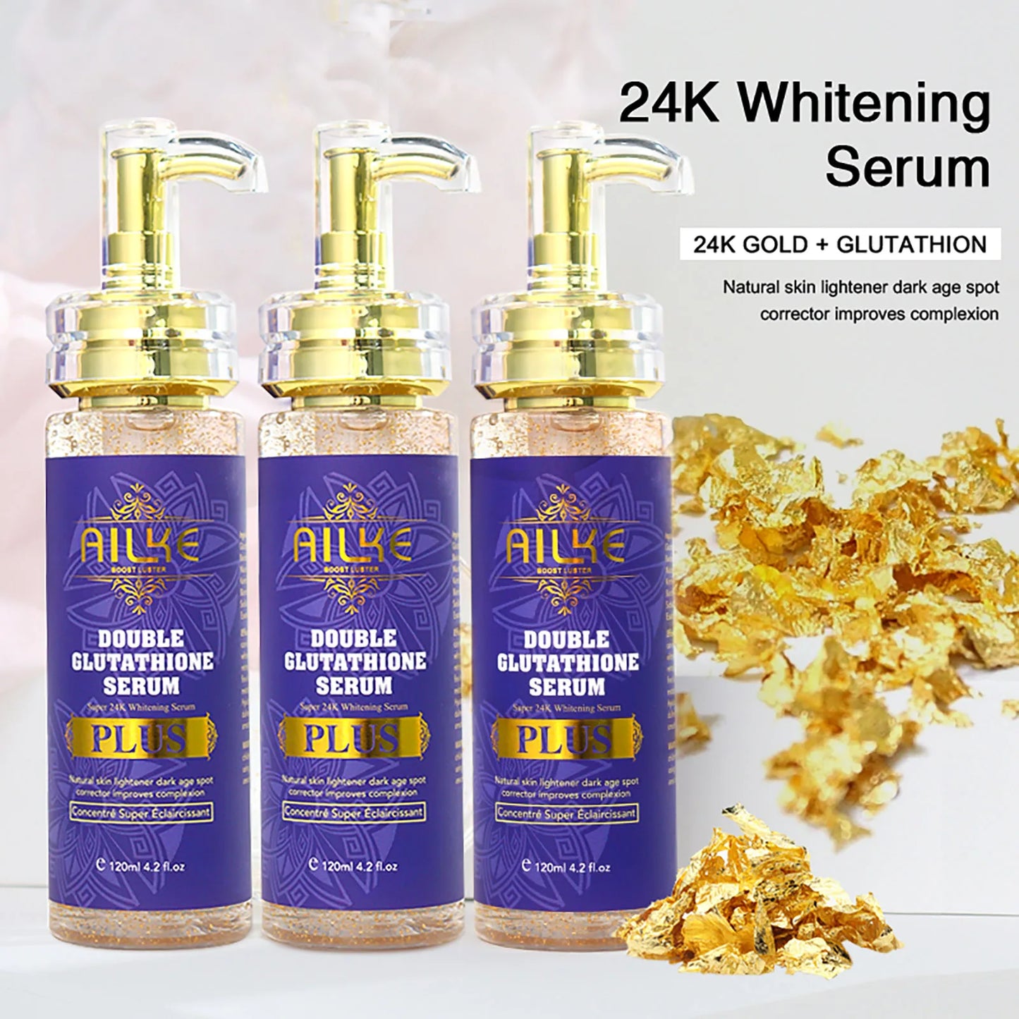 AILKE Glutathione Plus Whitening Skincare Set For Even Tone