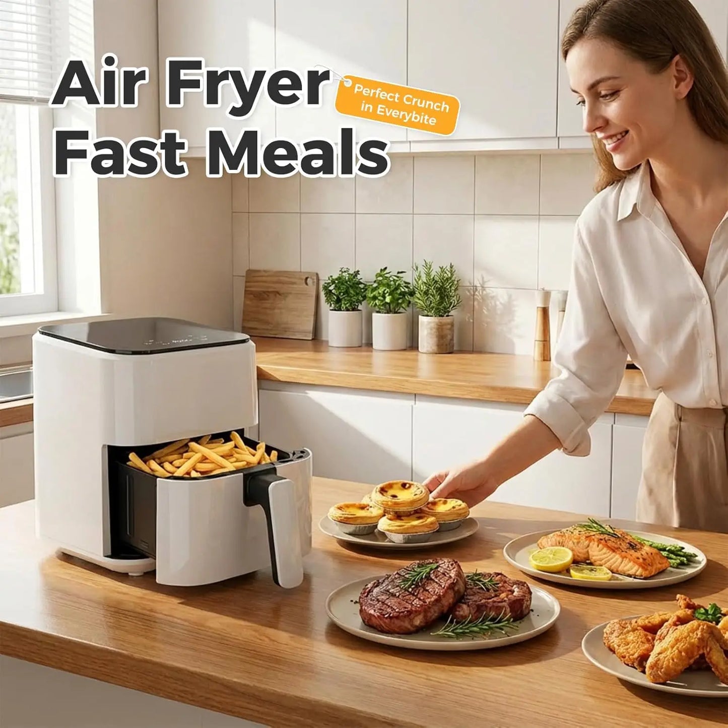 Premium Air Fryer With Digital Touch Panel For Healthier Cooking