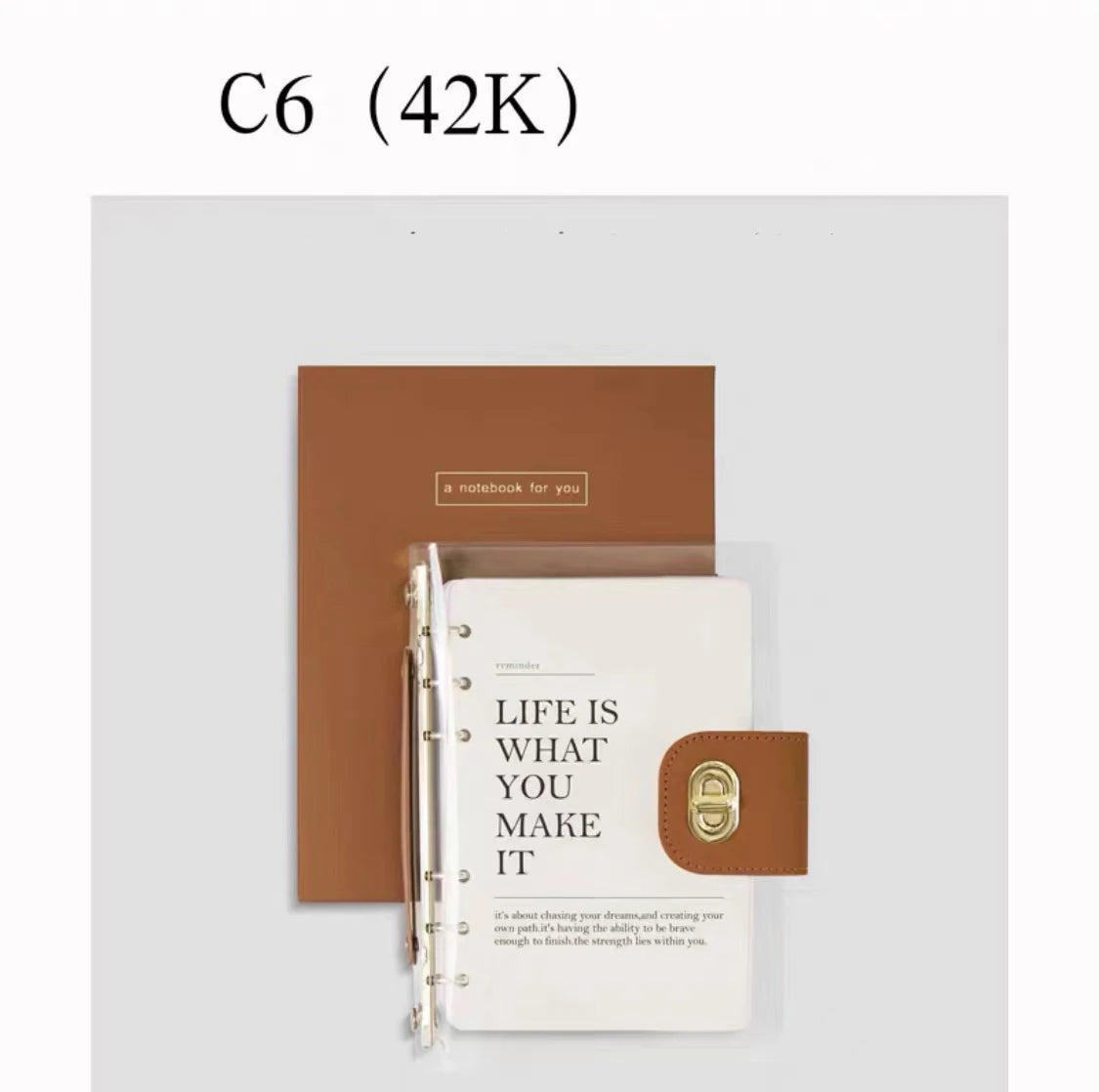 YTYIN Imitation Leather Travel Journal Diary Binder Loose Leaf Planner
