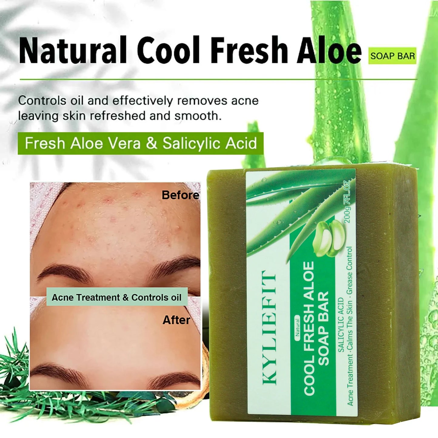 AILKE Aloe Vera Whitening Soap For Clear Skin And Radiance