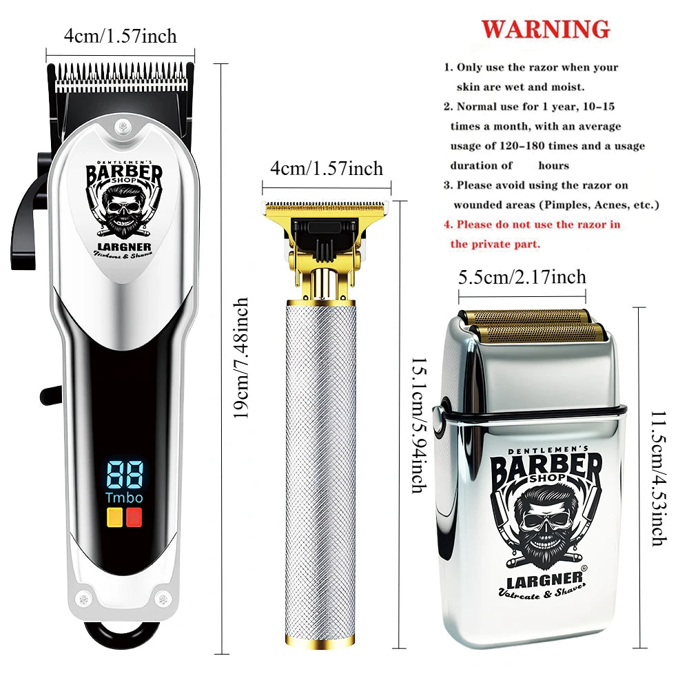 Largner RQ6678 3-In-1 Hair Cutting Kit Pro Electric Clipper