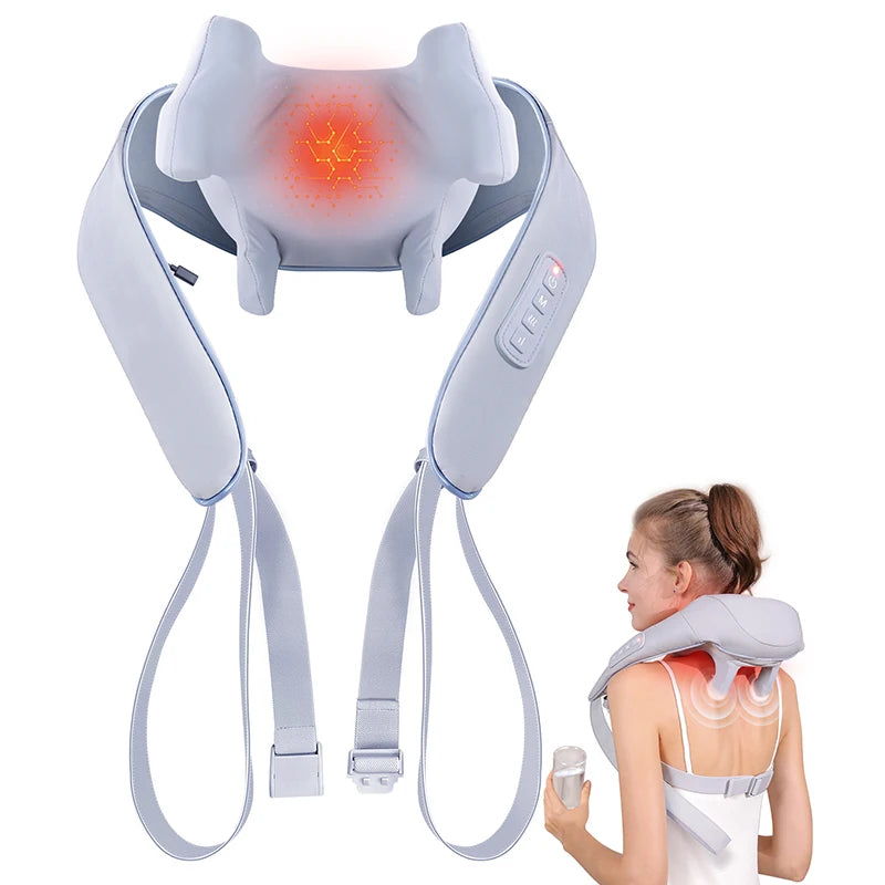 Masgre Shiatsu Back Neck Massager Cordless With Heat 3D Kneading