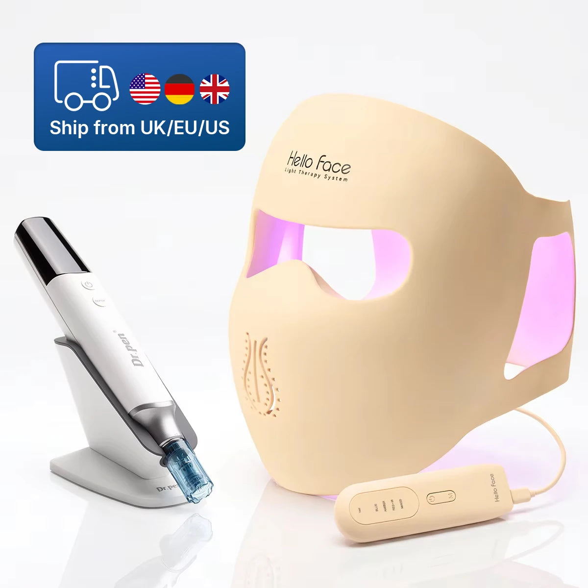 Hello Face Dr Pen M9 Microneedle Device M300 LED Mask