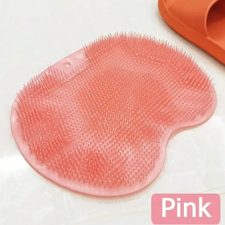 Silicone Shower Massage Mat Foot Scrubber Wall Mount Anti Slip