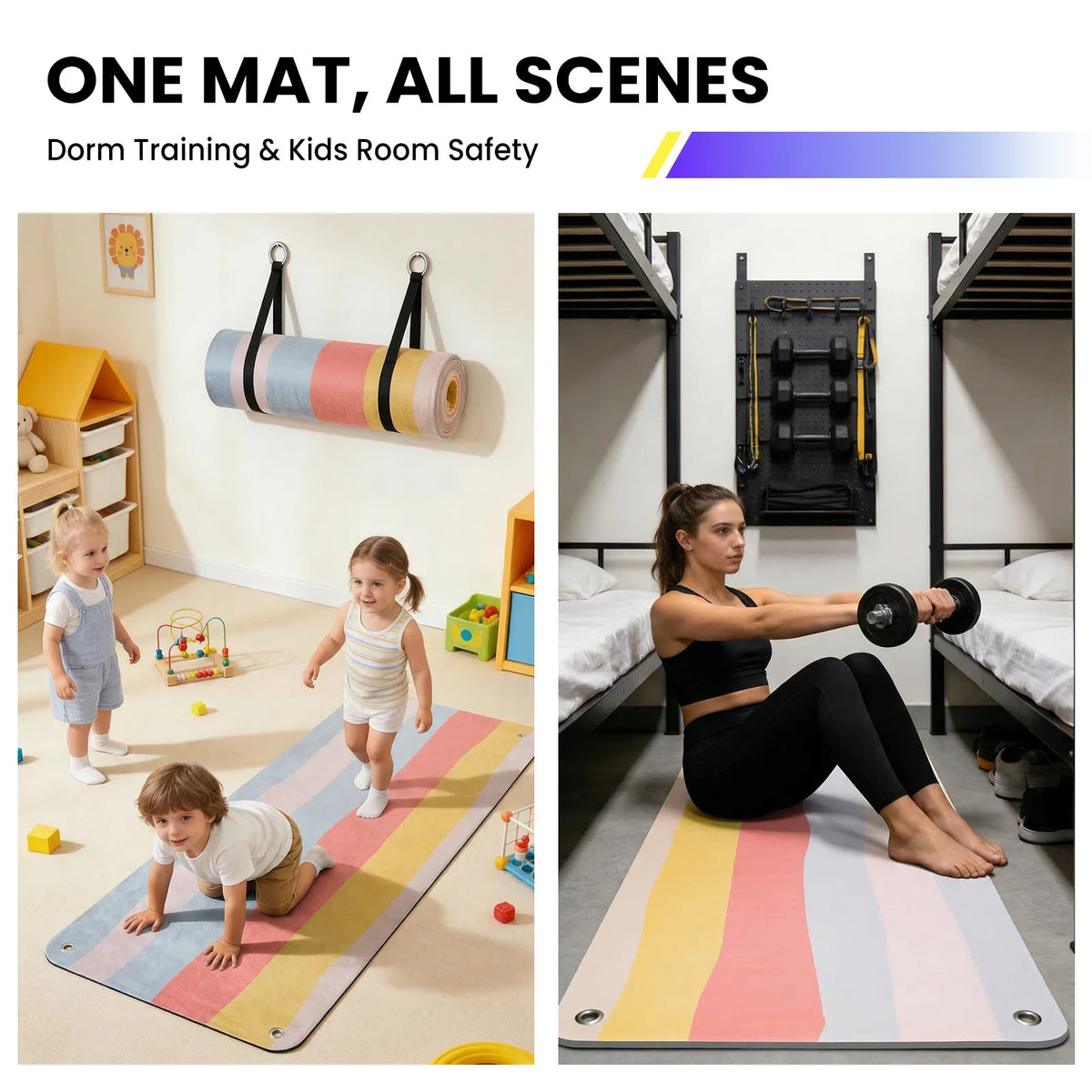 Hanging Foldable Fitness Exercise Mat For Yoga And Home Workouts