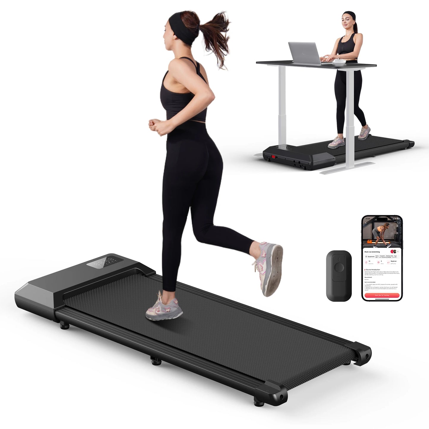 Superun 2in1 Treadmill for Home Fitness, 2.5HP, LCD Data Display