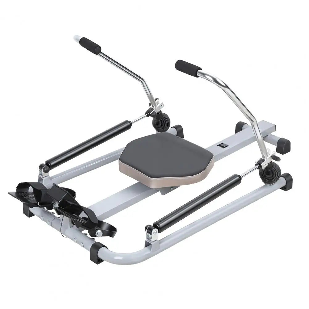 Hydraulic Rower With LCD Monitor Large Cushioned Seat