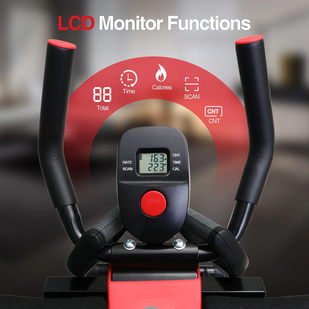 Adjustable Foldable Ab Machine With Digital Display And Resistance Bands