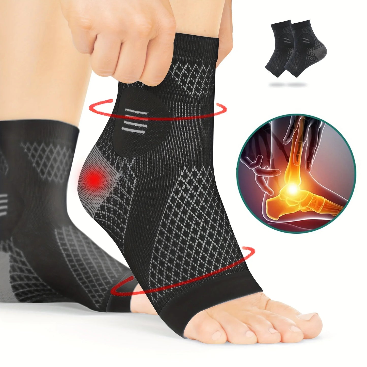 Compression Socks With Arch Support Open Toe Design Neuropathy
