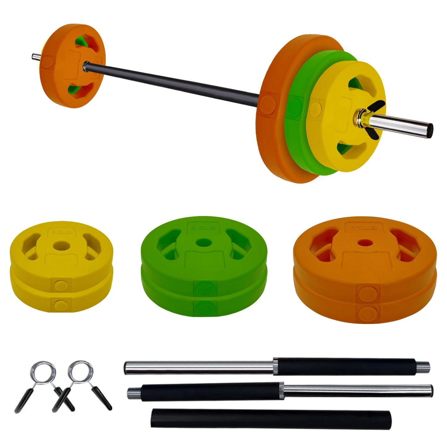 HiMISS Adjustable Barbell Weight Set 40lb 20kg Home Gym