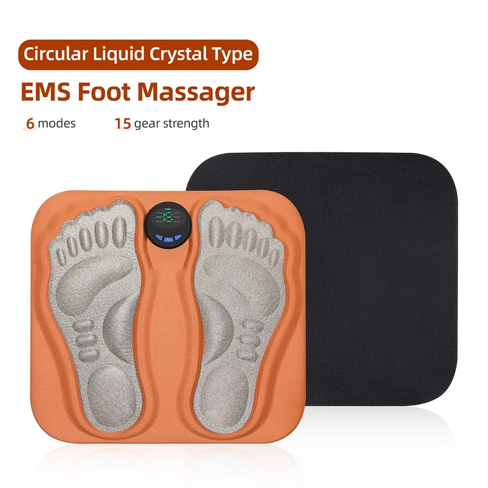 Foreverlily Rechargeable EMS Foot Massager Pad With Remote Control