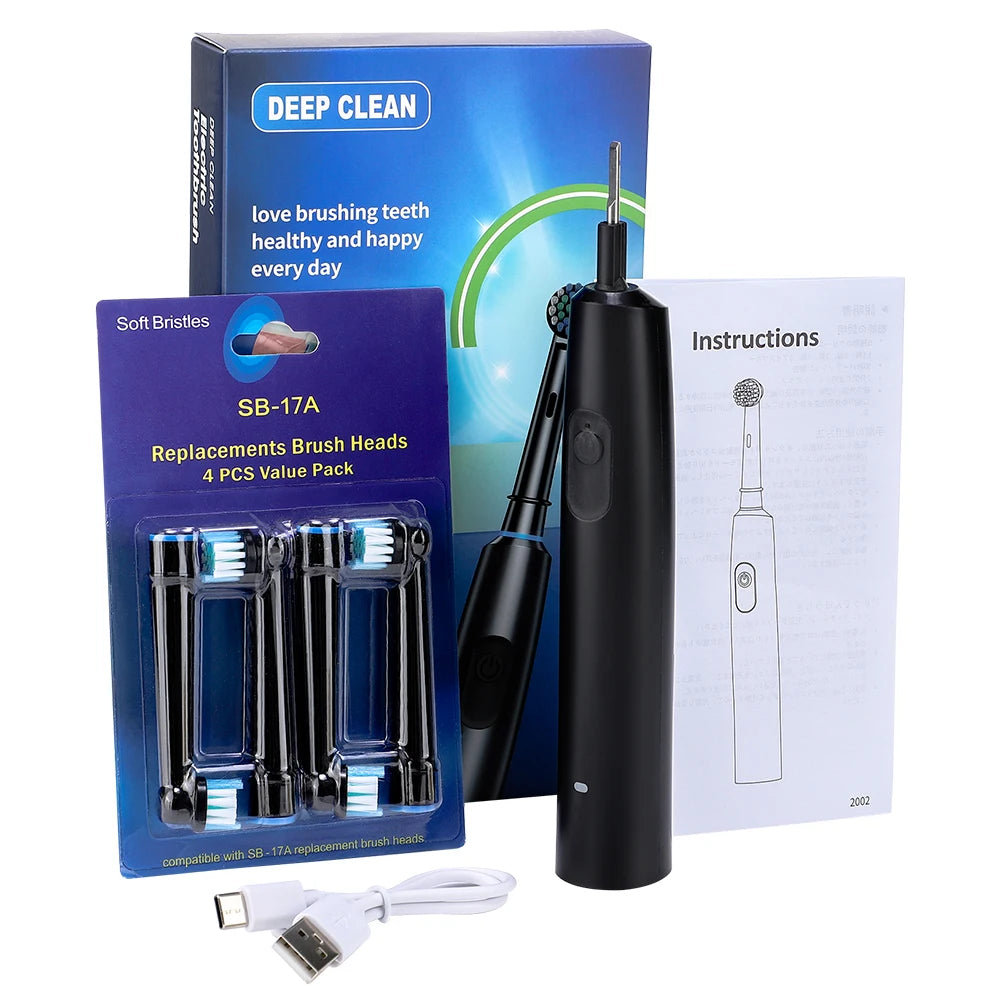 Ms.Dear Electric Toothbrush Cordless USB Rechargeable With Multiple Modes