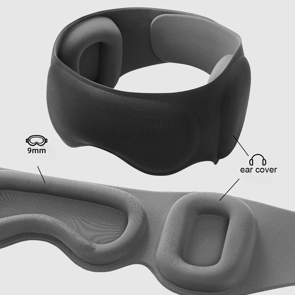 3D Weighted Blackout Sleep Eye Mask for Side Sleepers