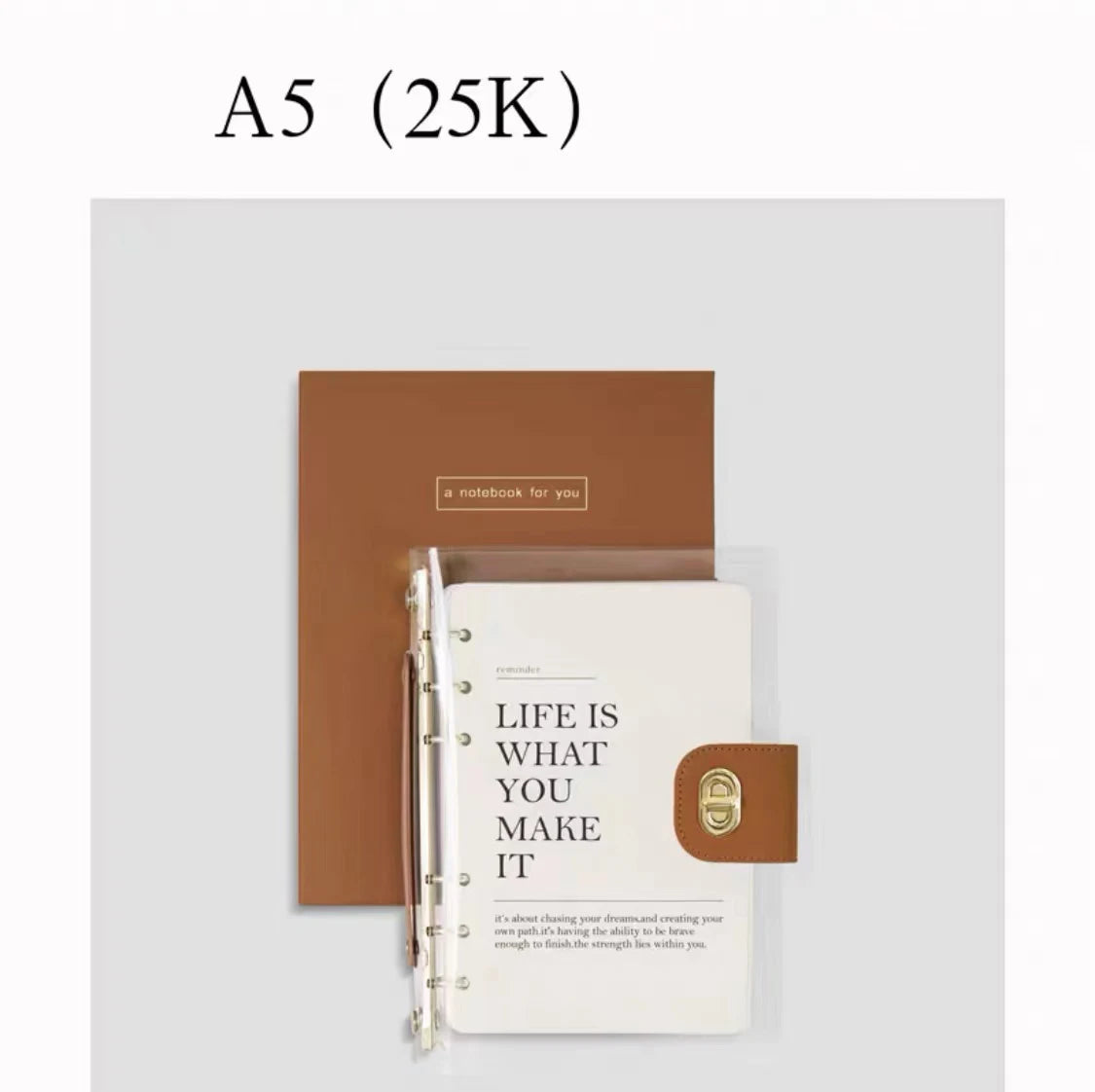 YTYIN Imitation Leather Travel Journal Diary Binder Loose Leaf Planner