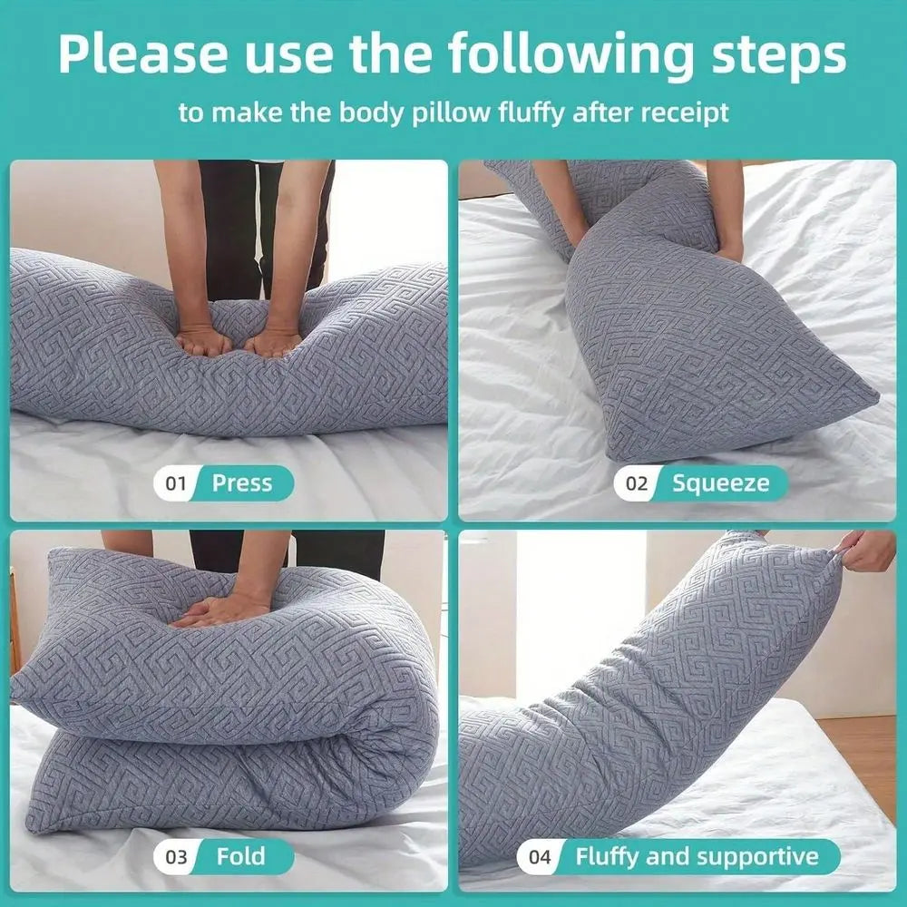 Body Pillow For Adults And Pregnancy Adjustable Shredded Hug Pillow