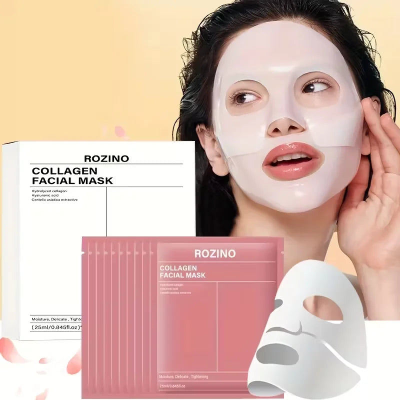 Rozino Bio-Collagen Mask Set 10 Pieces Hydration And Glow