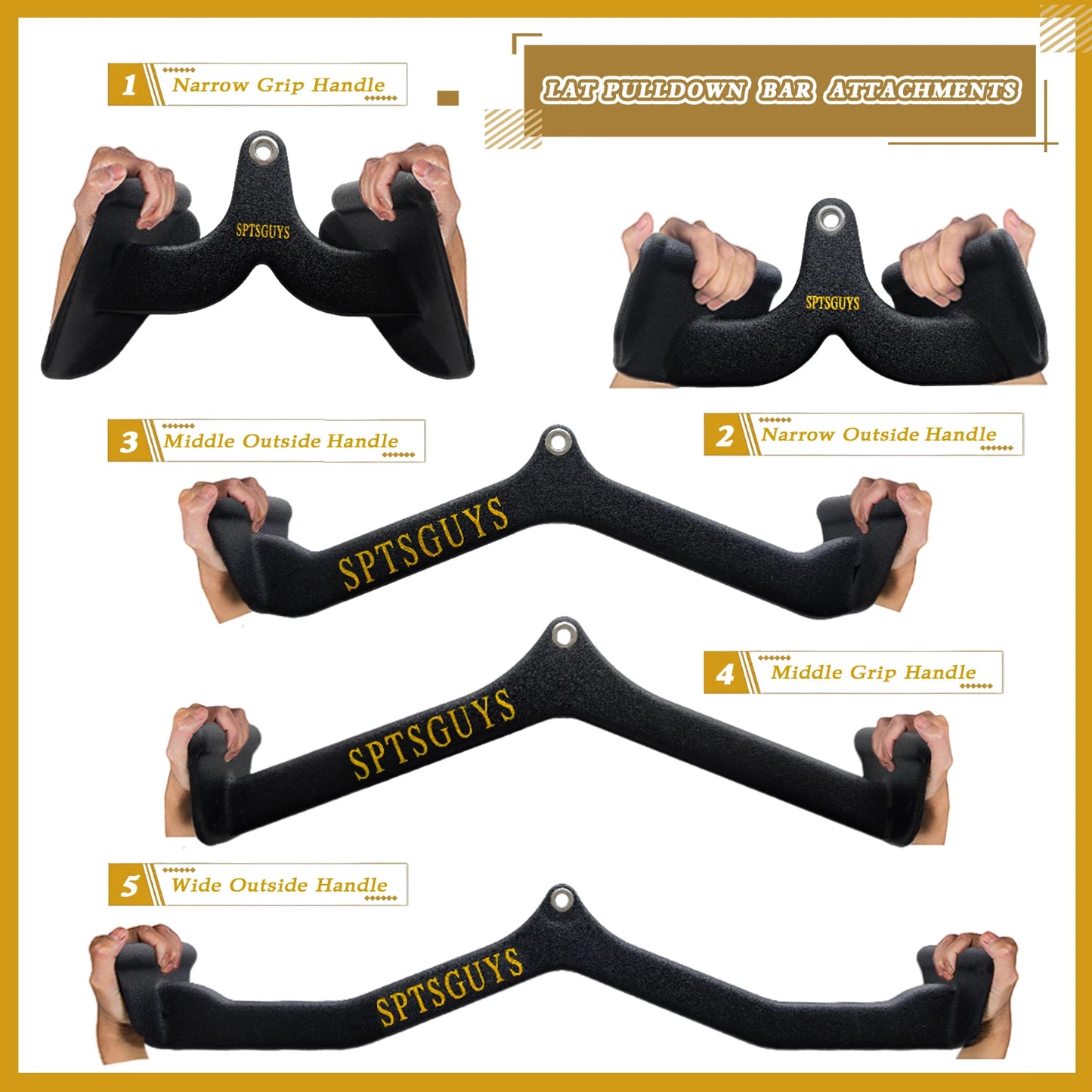 MARSAFIT Lat Pulldown Bar For Cable Pulley System Home Gym