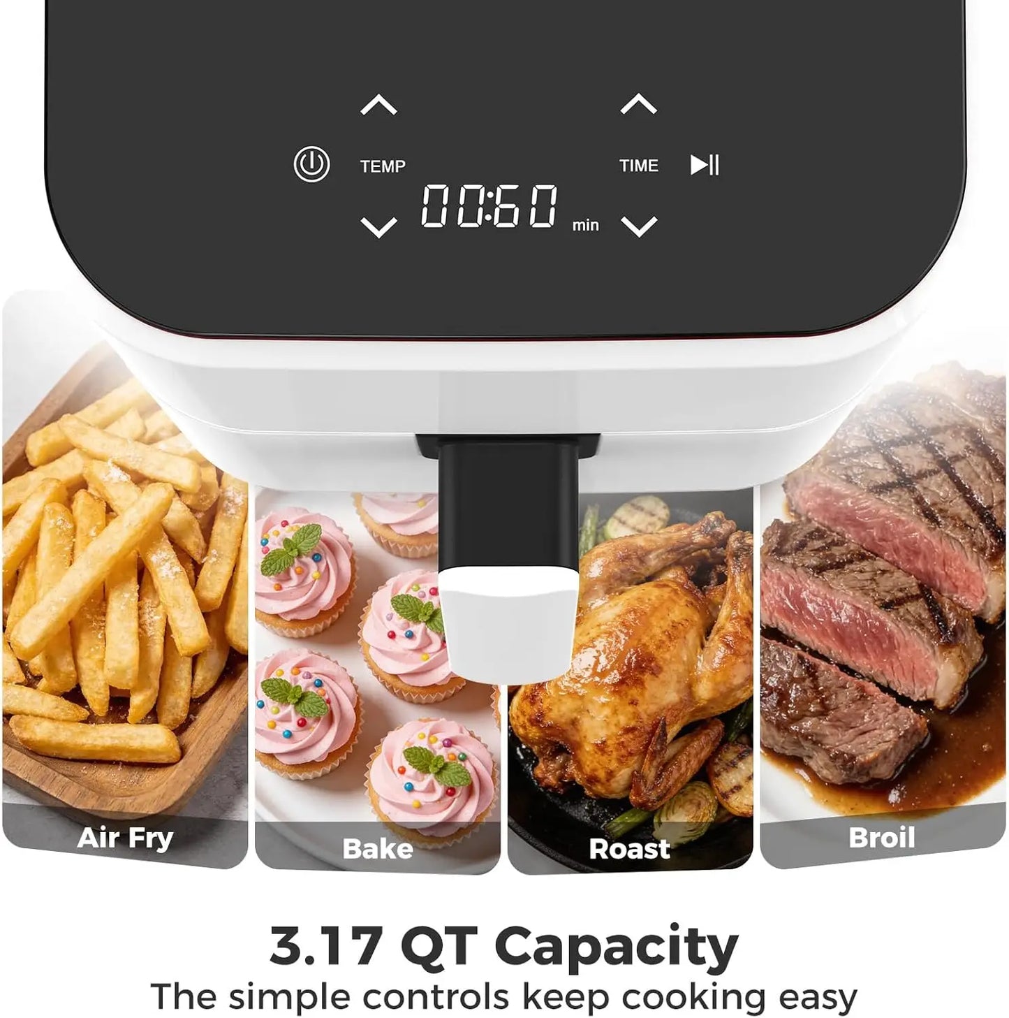 Premium Air Fryer With Digital Touch Panel For Healthier Cooking