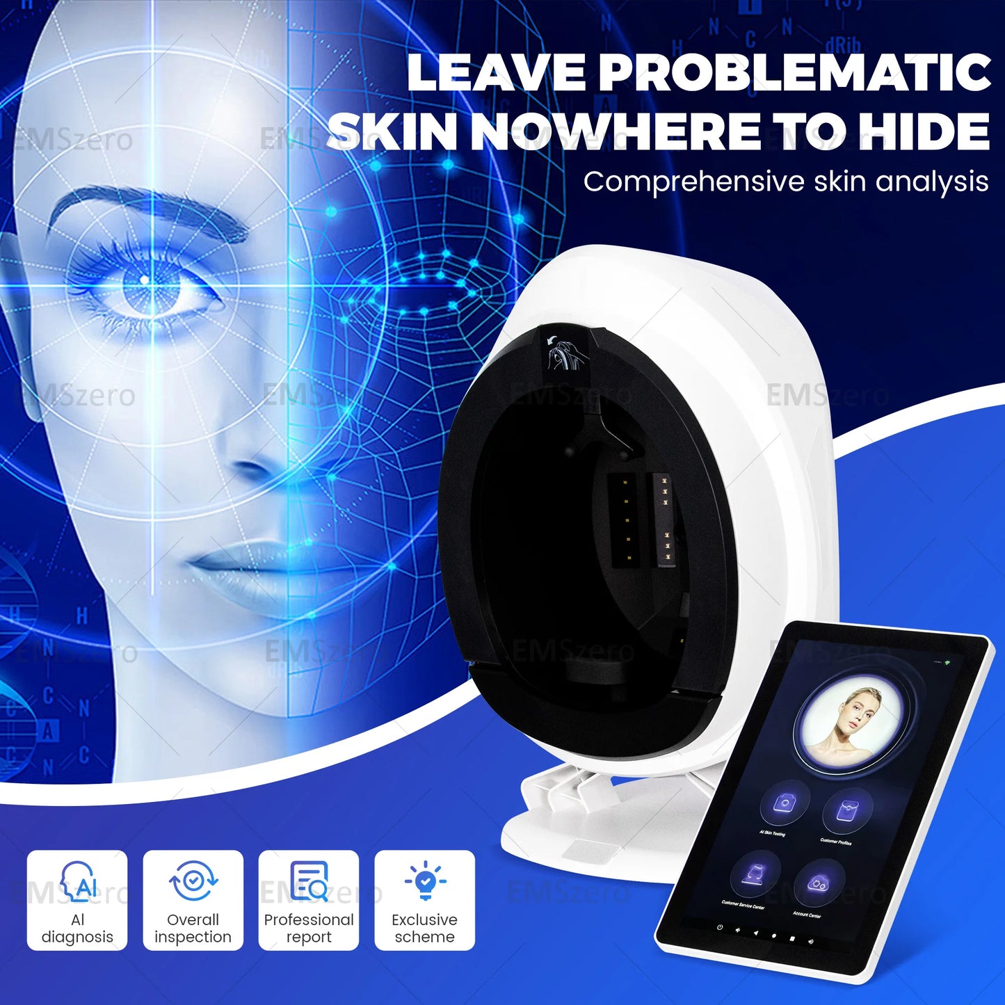 Smart Facial Skin Detection And Analysis Instrument For Beauty Centers
