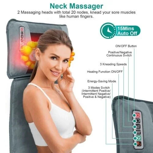 Multifunctional Electric Massage Mat For Full Body Kneading Neck Back