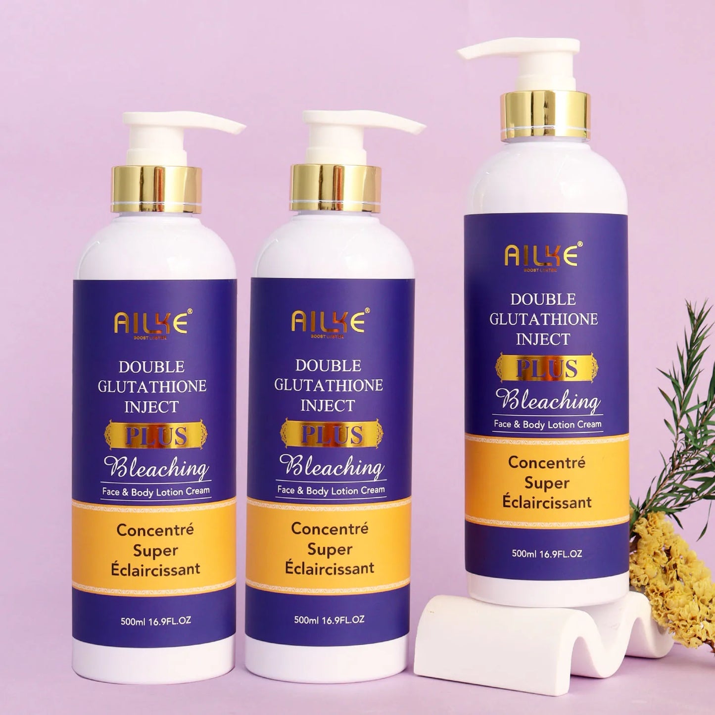 AILKE Glutathione Plus Whitening Skincare Set For Even Tone
