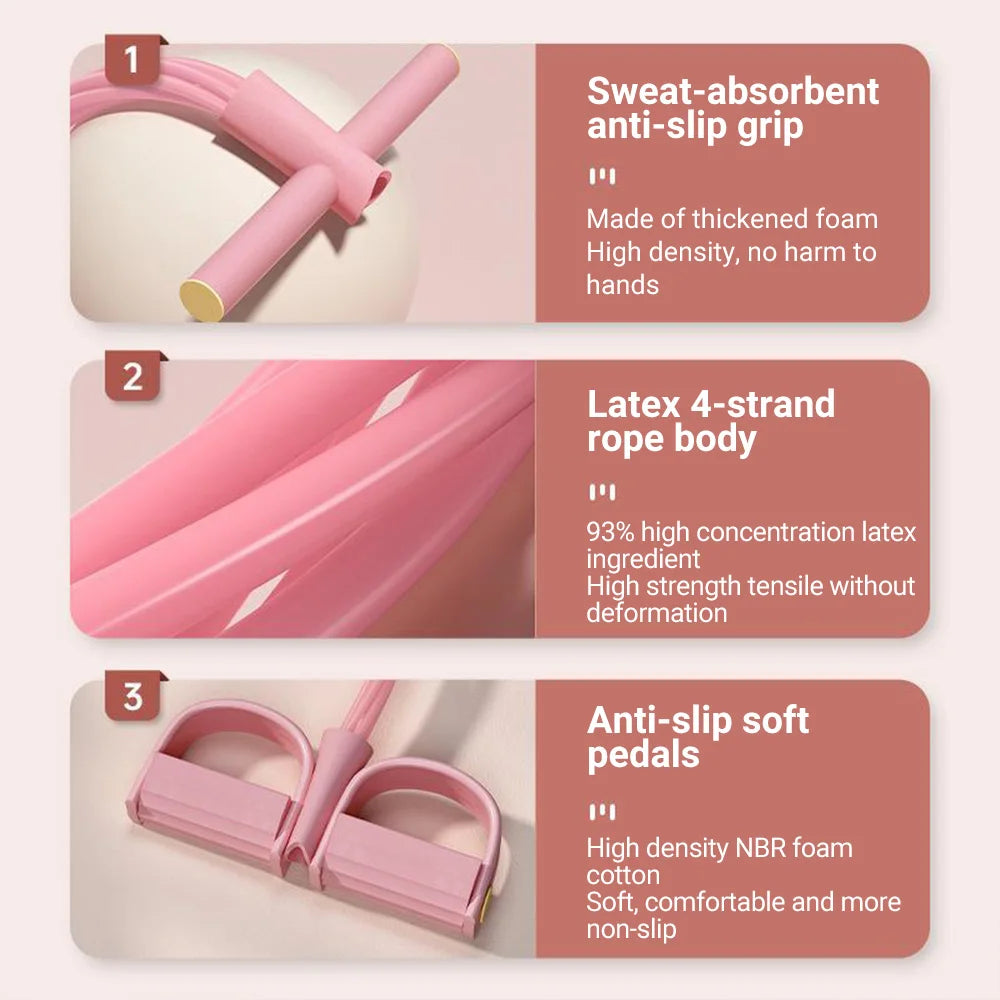 6 Tube Resistance Band Set For Full Body Strength Training