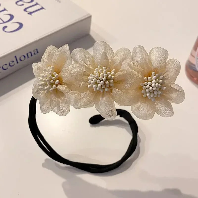 Elegant Pearl Bun Maker Hair Accessory for Korean Style Updos