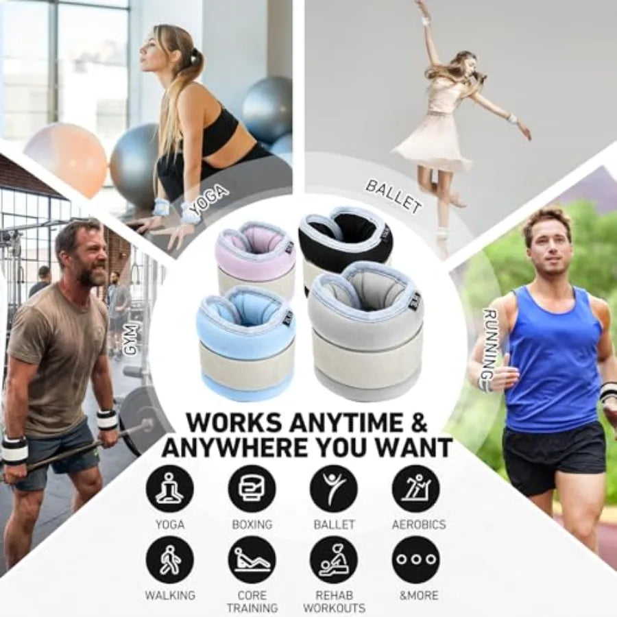 Adjustable Ankle Weight Set For Strength Training And Fitness