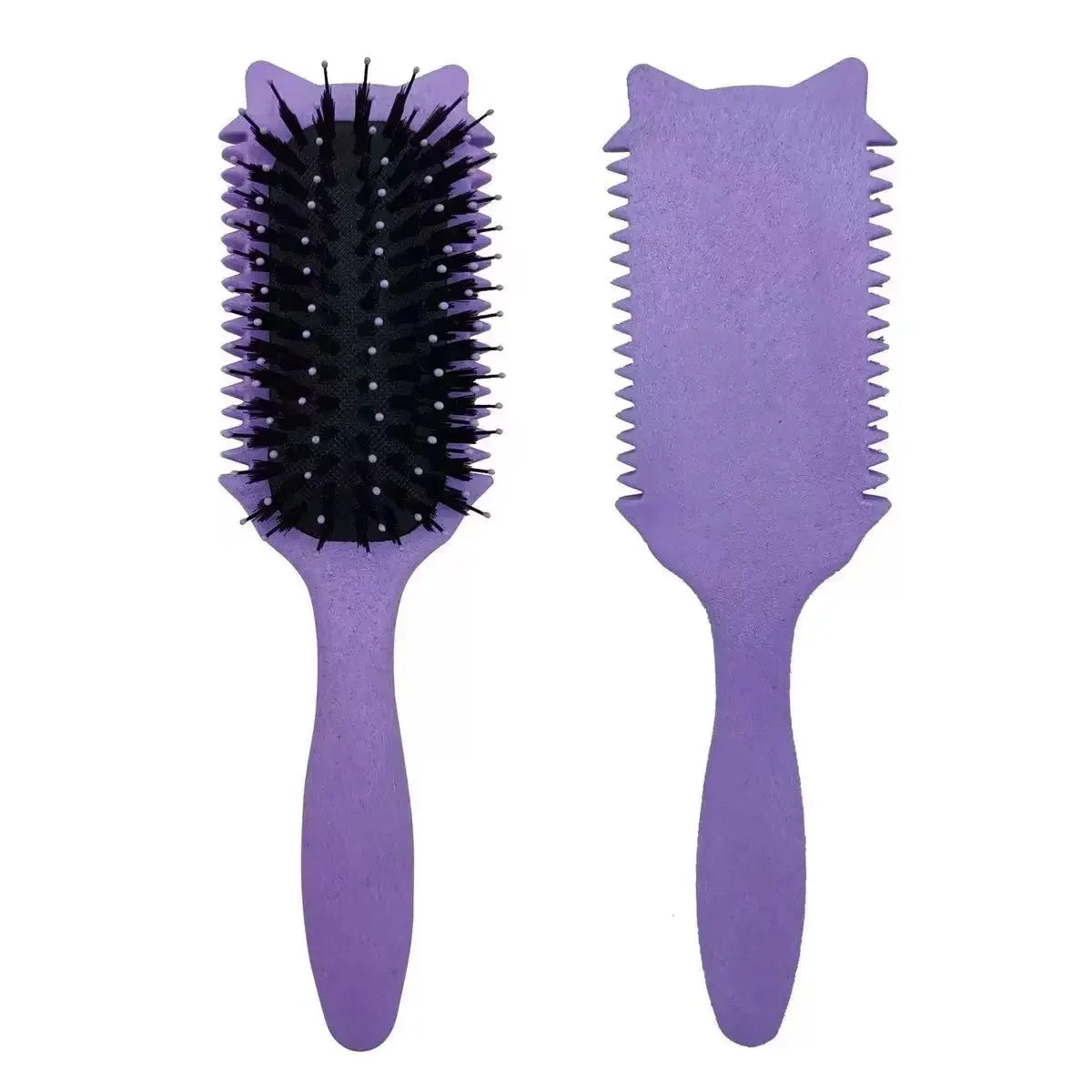 Wood Soft Bristle Curly Hair Shaping Styling Brush For Men Women