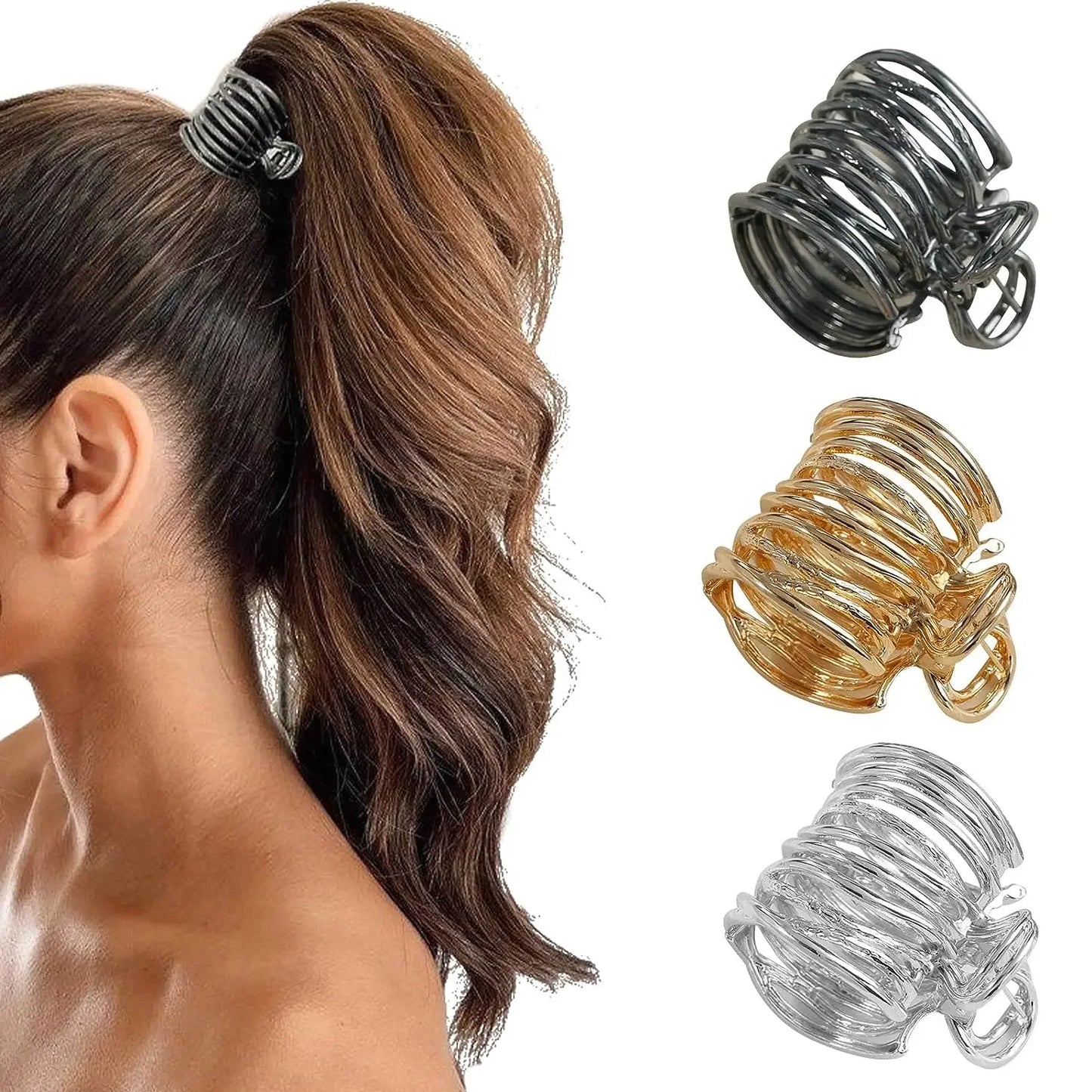 Geometric Metal Hair Clips For Women Claw Hairpins
