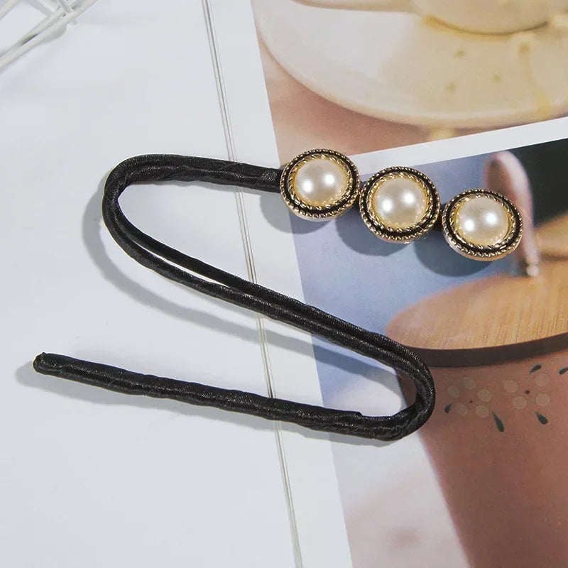 Elegant Pearl Bun Maker Hair Accessory for Korean Style Updos