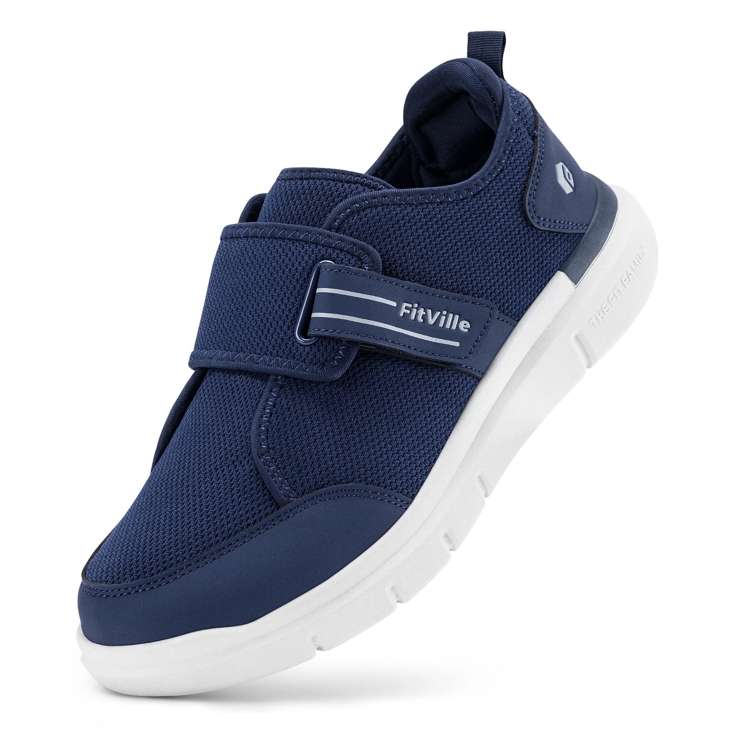 Fitville Men's Diabetic Shoes Extra Wide Hook And Loop Walking
