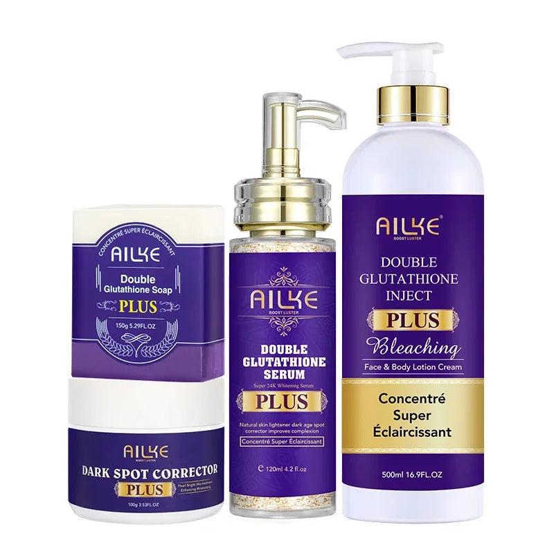 AILKE Glutathione Plus Whitening Skincare Set For Even Tone