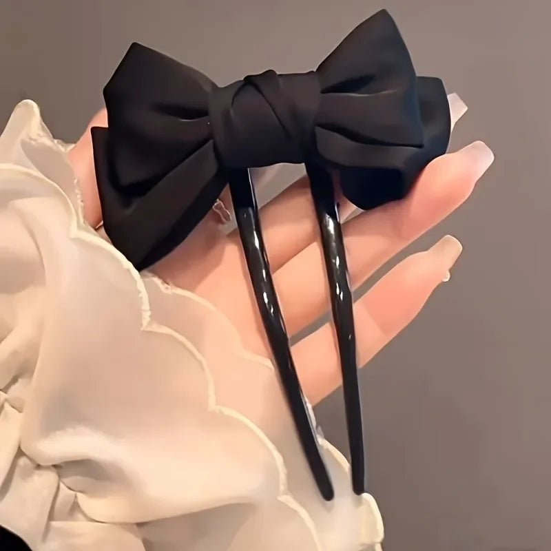 Fashion Women Bow U Shaped Hair Clip Hairpin Daily Wear