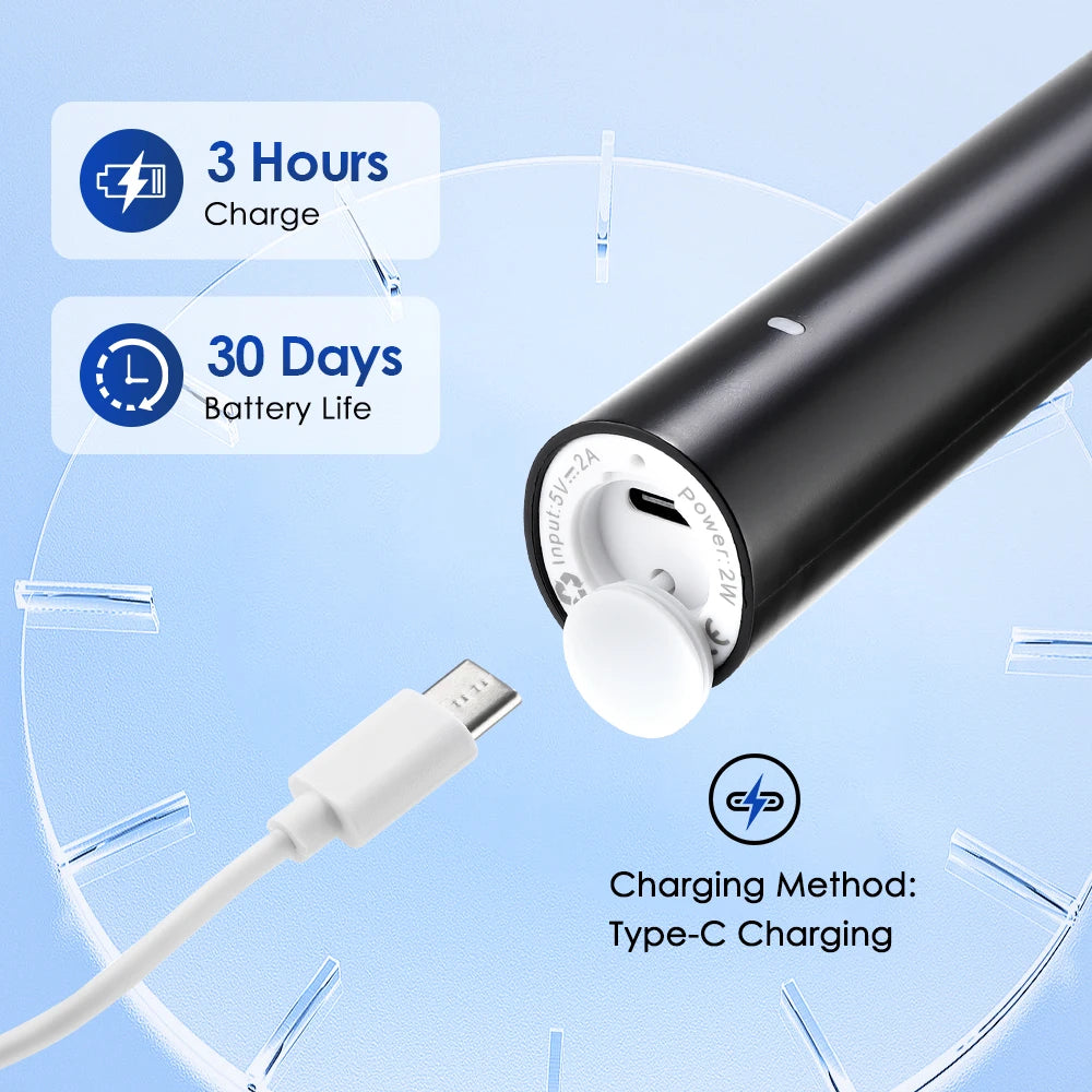 Ms.Dear Electric Toothbrush Cordless USB Rechargeable With Multiple Modes