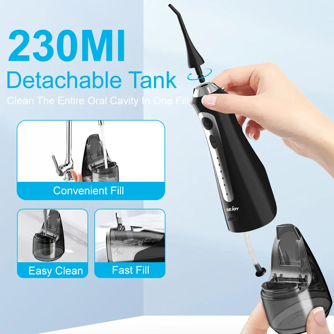 SEJOY Water Flosser Irrigator With 8 Jet Tips 5 Modes