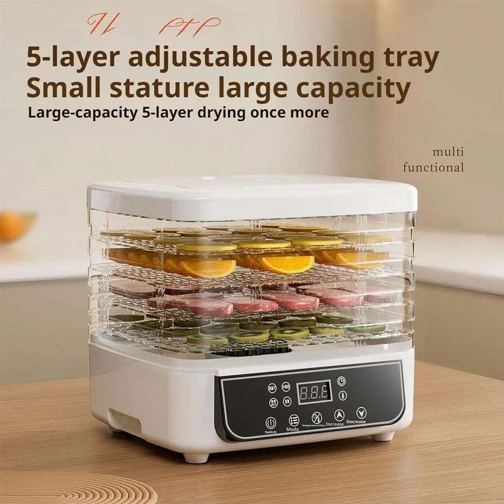 5 Layer Fruit And Vegetable Dehydrator With Adjustable Temperature
