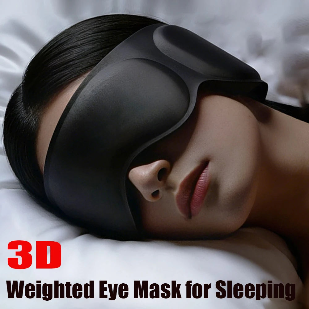 3D Weighted Blackout Sleep Eye Mask for Side Sleepers