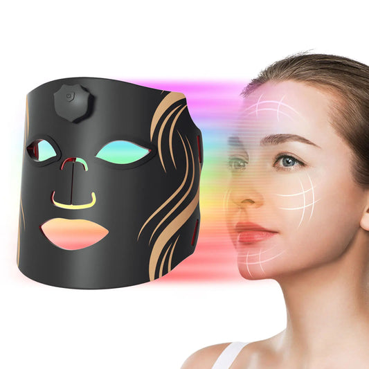 LED Facial Mask With Light Therapy For Anti Aging Acne
