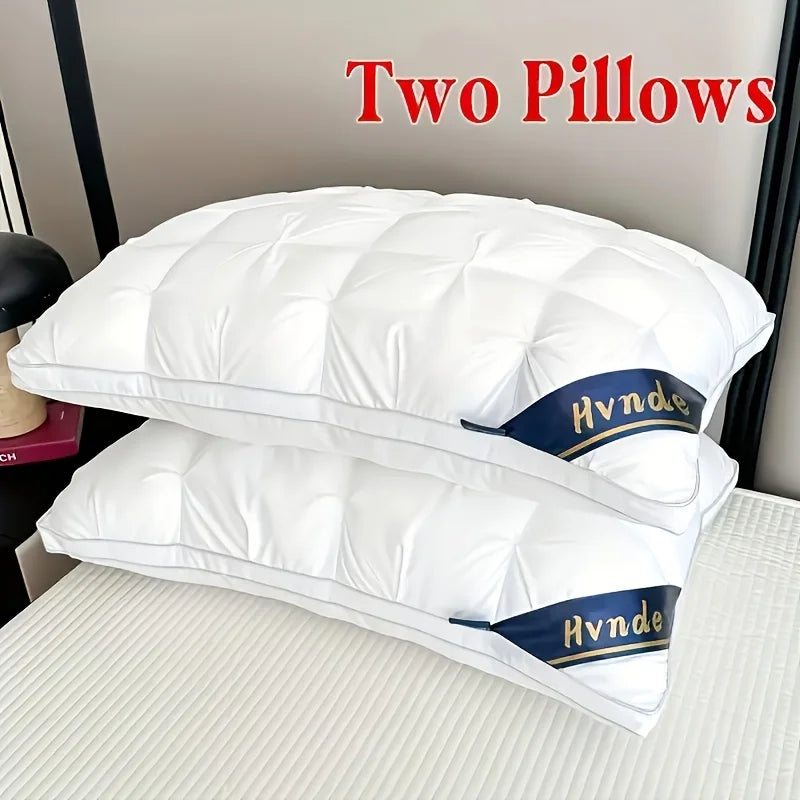 Luxury Hotel Quality Pillows 2 Pack Hypoallergenic Plush Fill