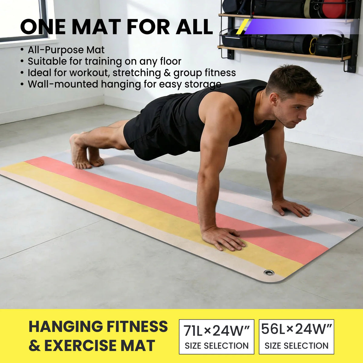 Hanging Foldable Fitness Exercise Mat For Yoga And Home Workouts